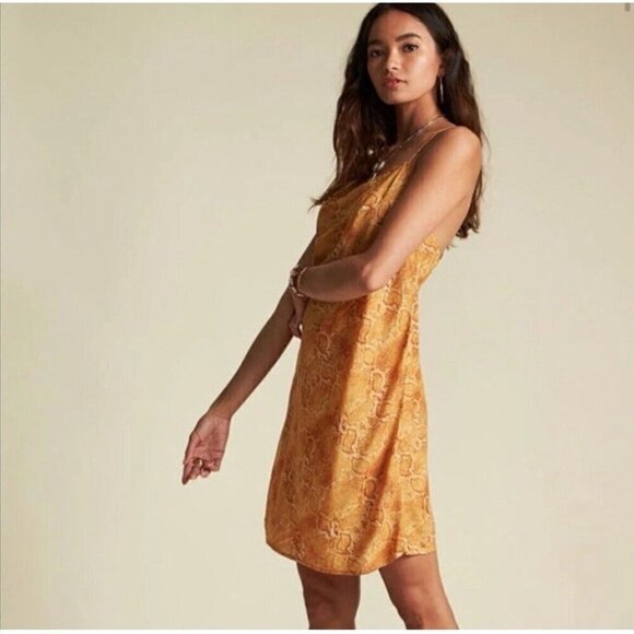 Billabong summer dress Kick Rocks Mango SMALL Off Back Womens NWOT - Picture 5 of 16